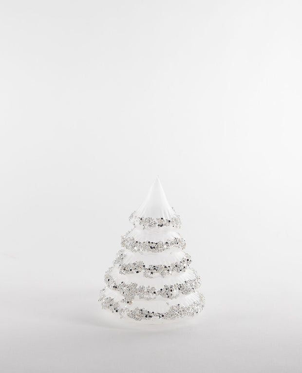 Alaska Standing Frosted Glass Tree - Small