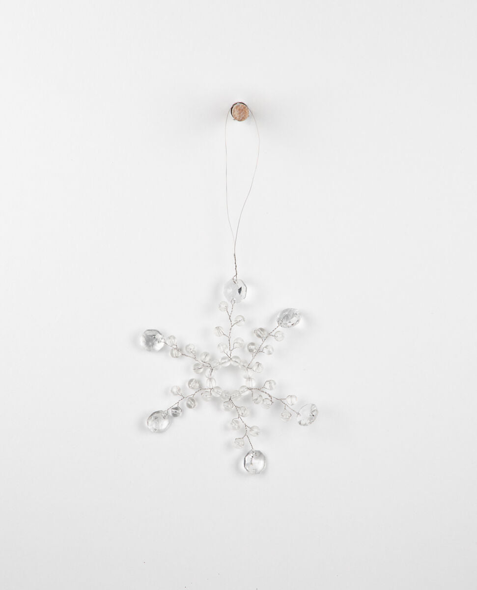 Alaska Hanging Snowflake w Glass Crystals
