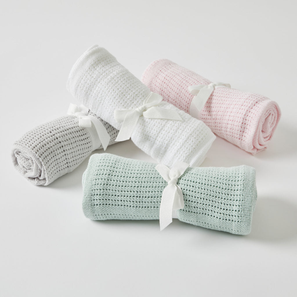 Cotton Cellular Blanket - Green