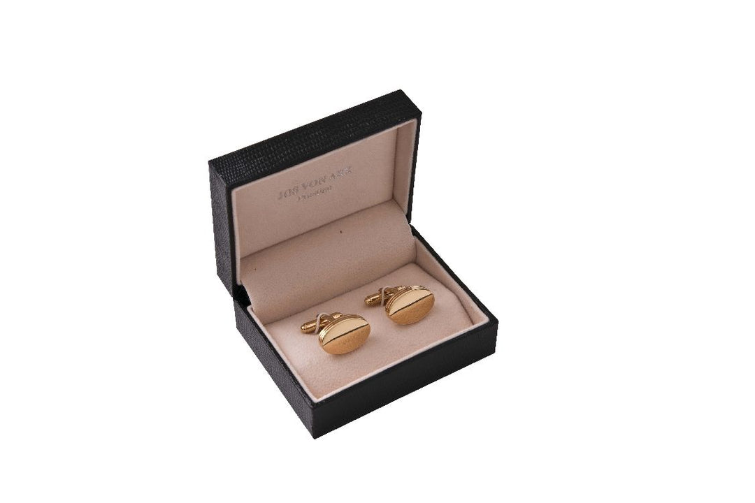 Gold Oval Cufflinks
