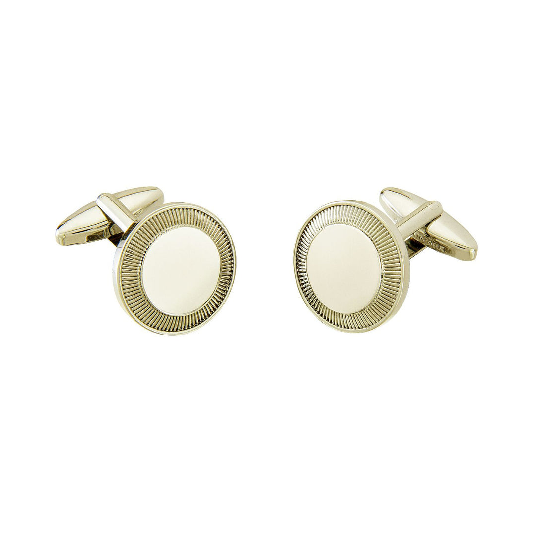 Round Gold Cufflinks