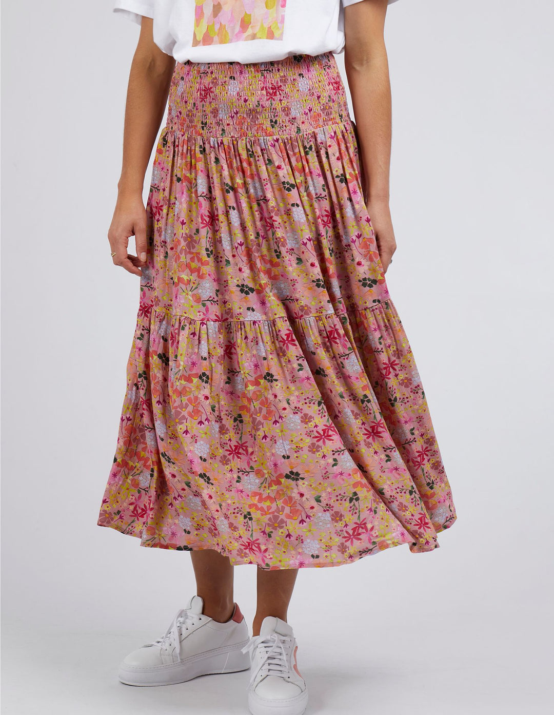 Elm x Laura Laura Blythman Coral Floral Skirt