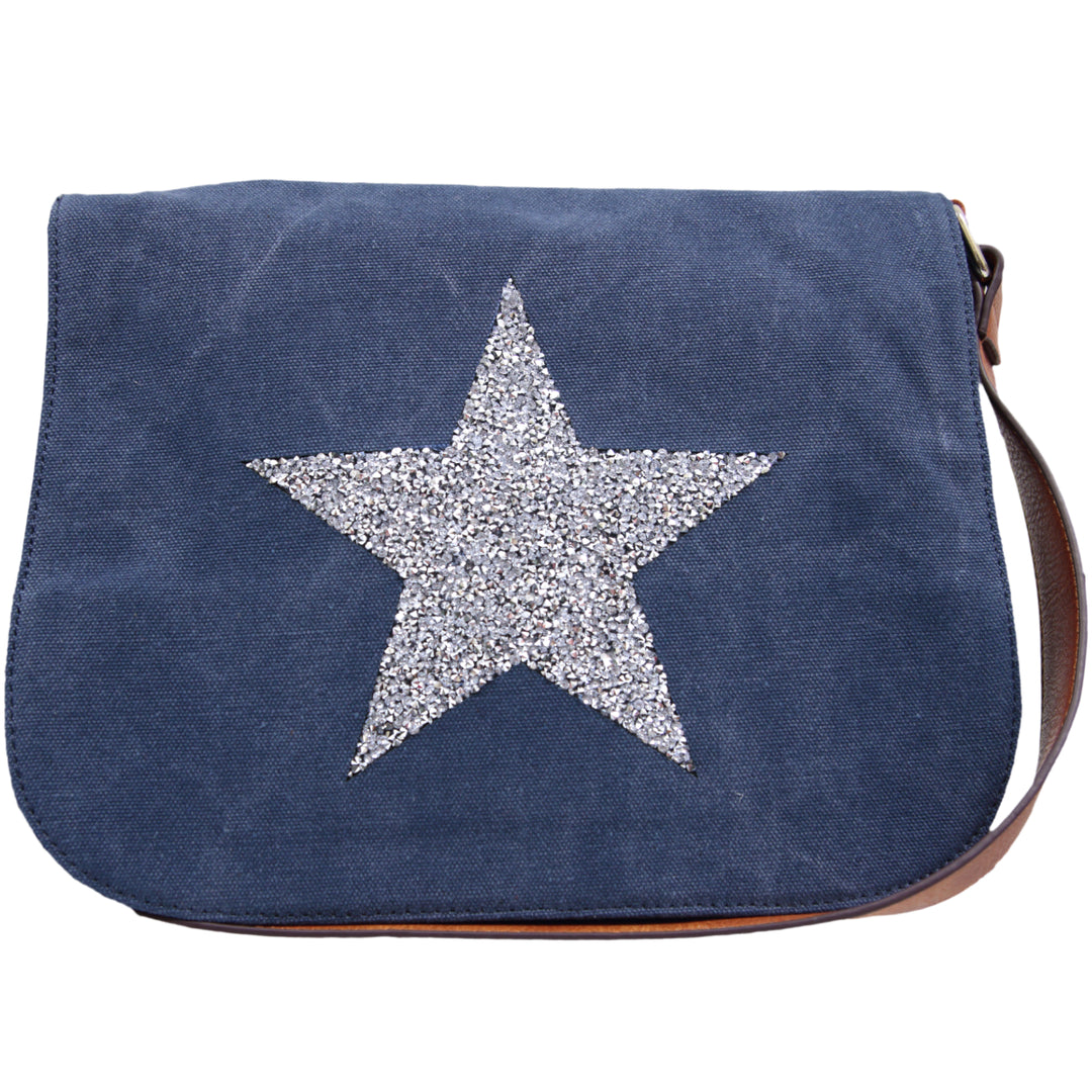 Star Power Cross Body Bag - Denim
