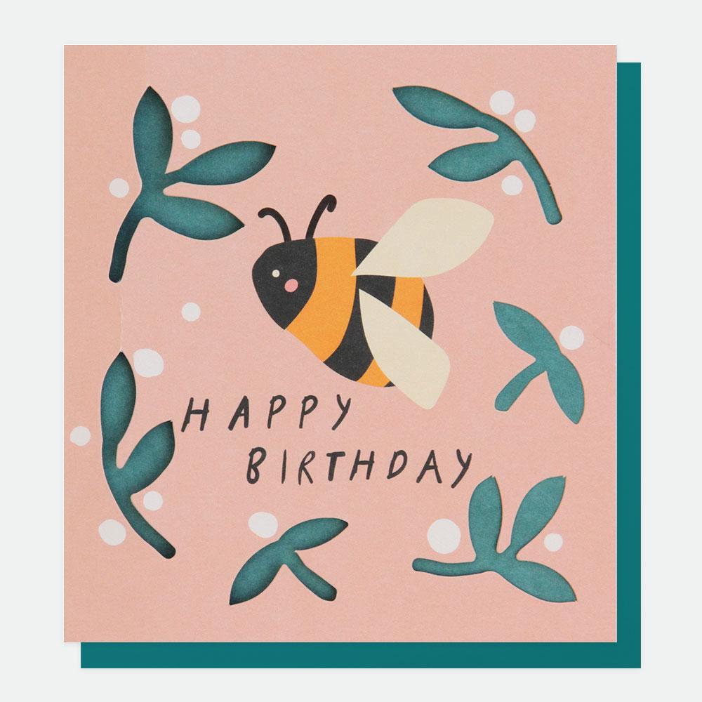 Caroline Gardner Cut-Out Bumble Bee Birthday Card