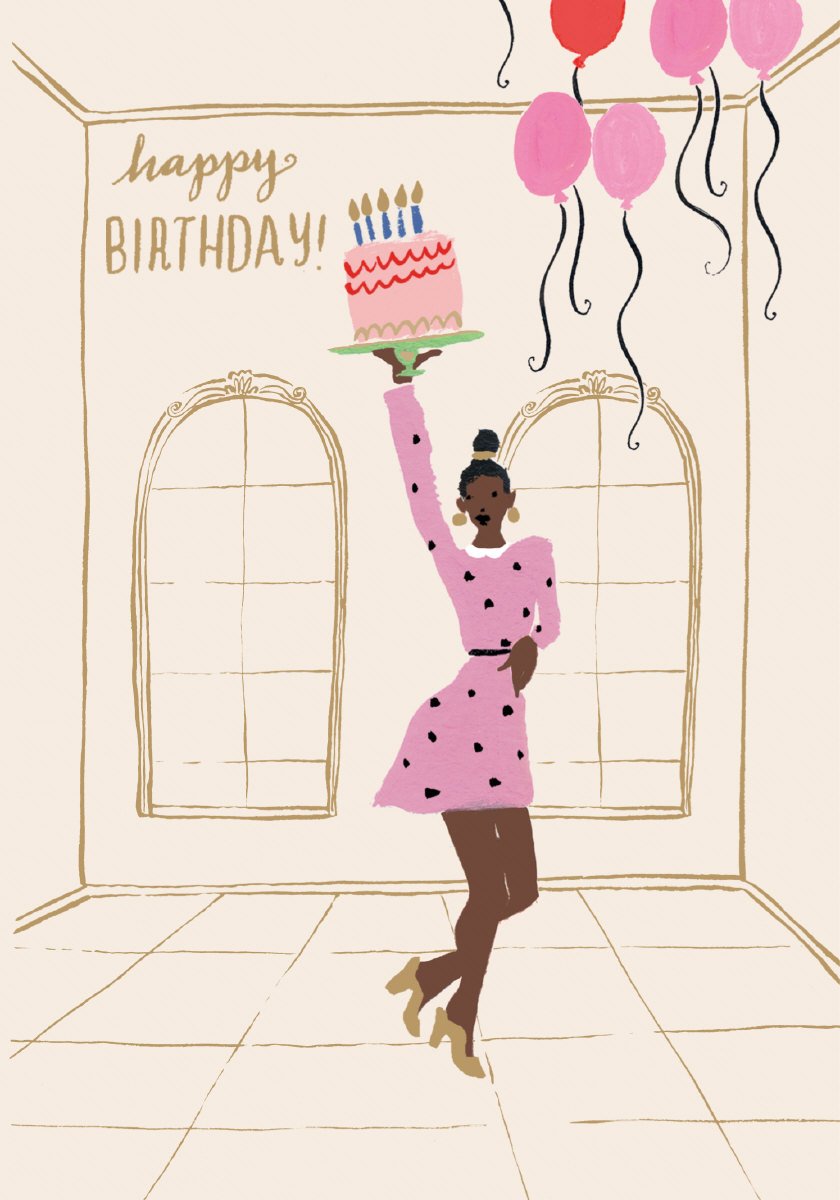 Happy Birthday Little House Petite Card