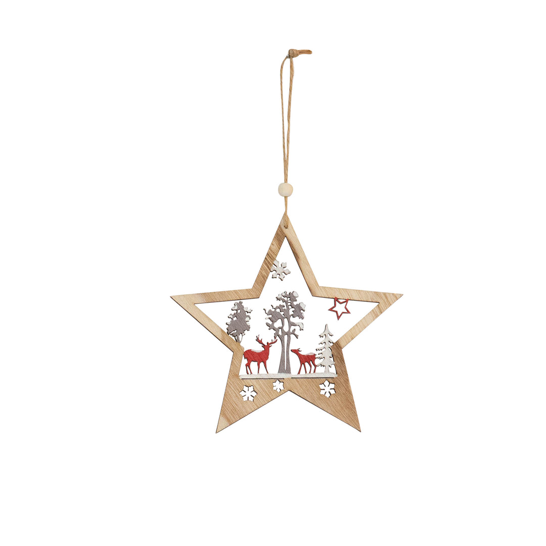 Natural Red Cut Out Stars