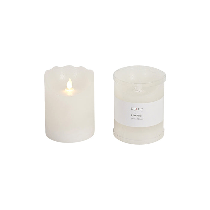Heaven LED Wax Pillar Candle - 12.5cm