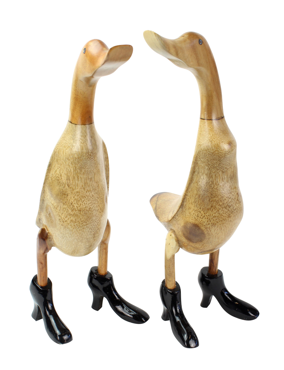 Bamboo Duck in Black Stiletto Shoes