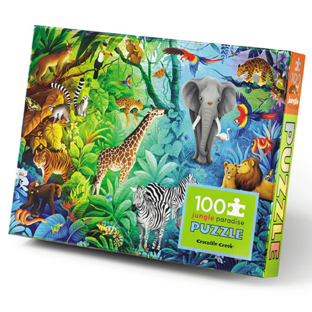 Crocodile Creek Holographic Puzzle 100 pc - Jungle Paradise