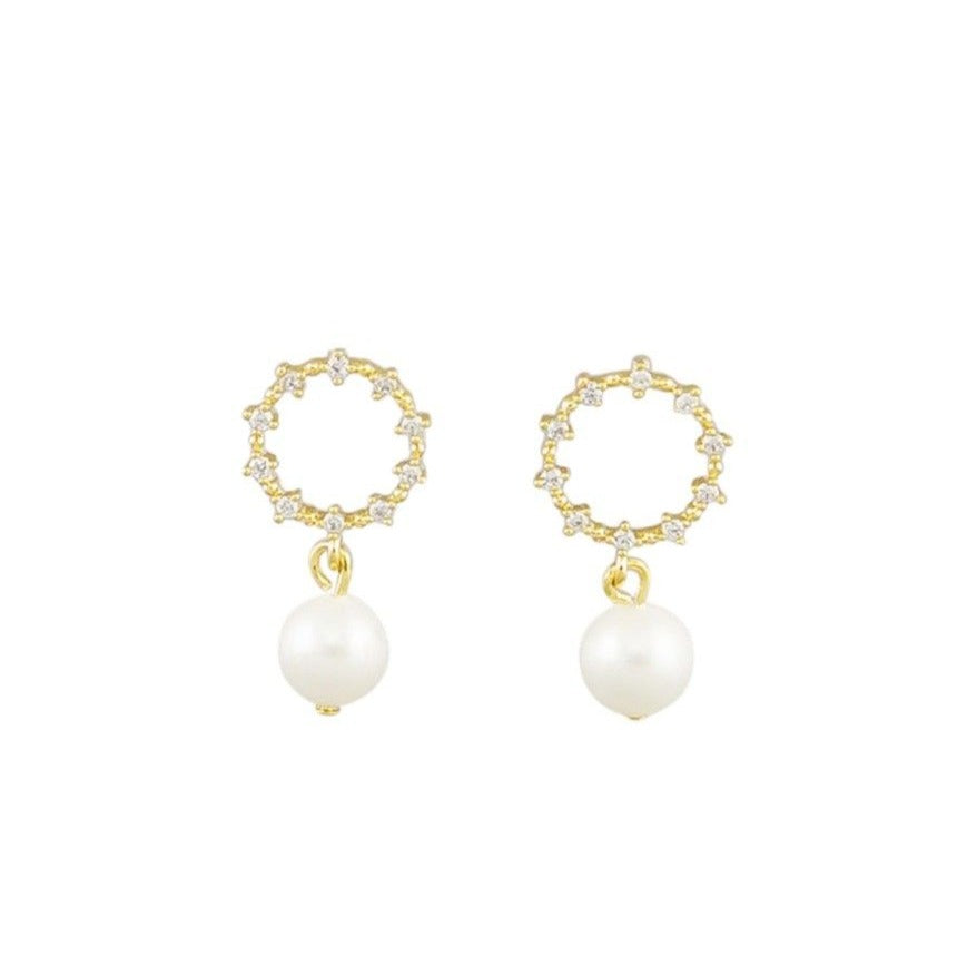 Tiger Tree Gold Sweet Pearl Drop Earring