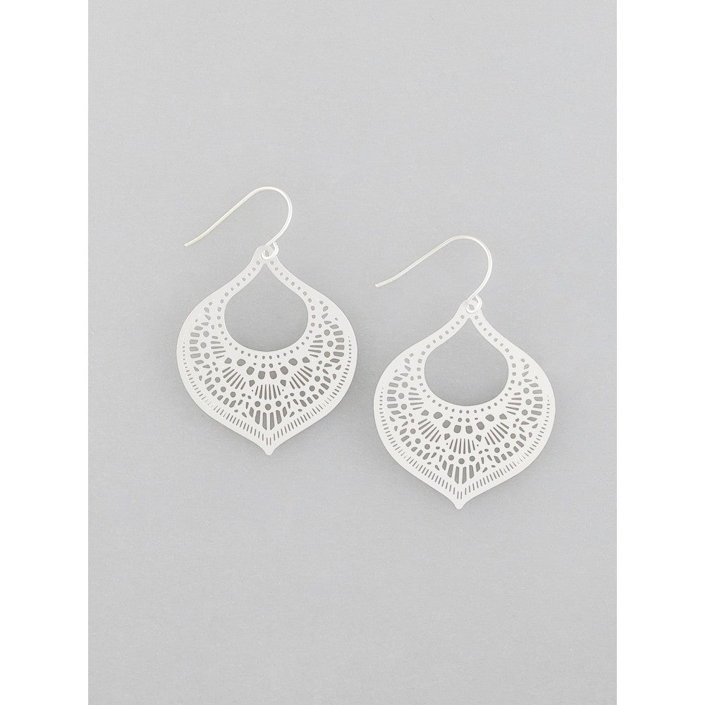 Silver Moroccan Filigree Earrings by Tiger Tree