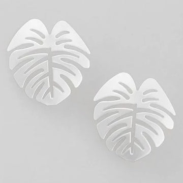 Tiger Tree Silver Heartleaf Earrings