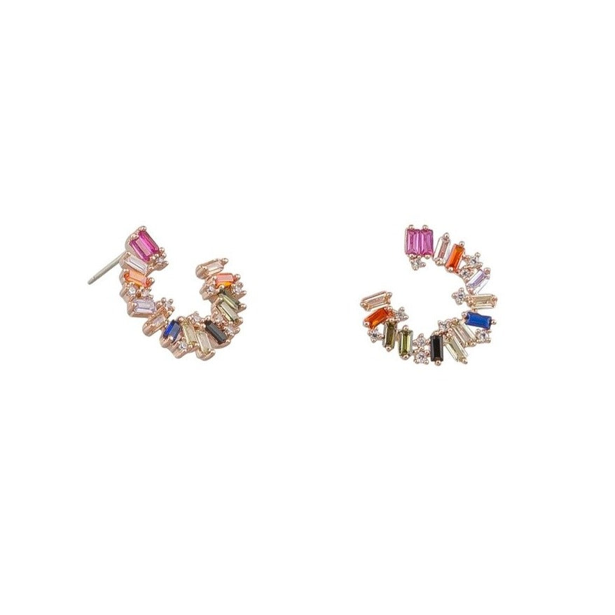 Tiger Tree Rainbow Crystals Earrings