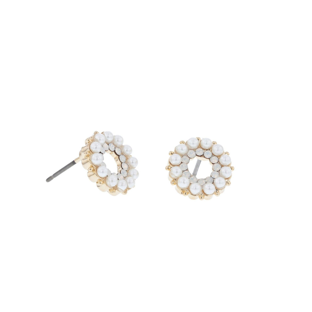 Tiger Tree Ring Of Pearls Studs