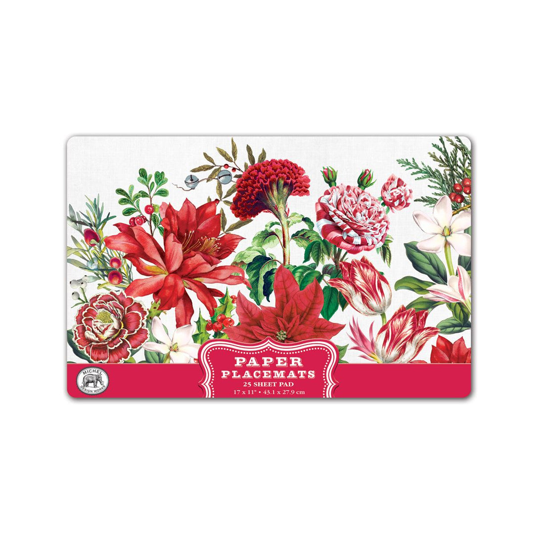 Michel Design Works Christmas Bouquet Paper Placemats