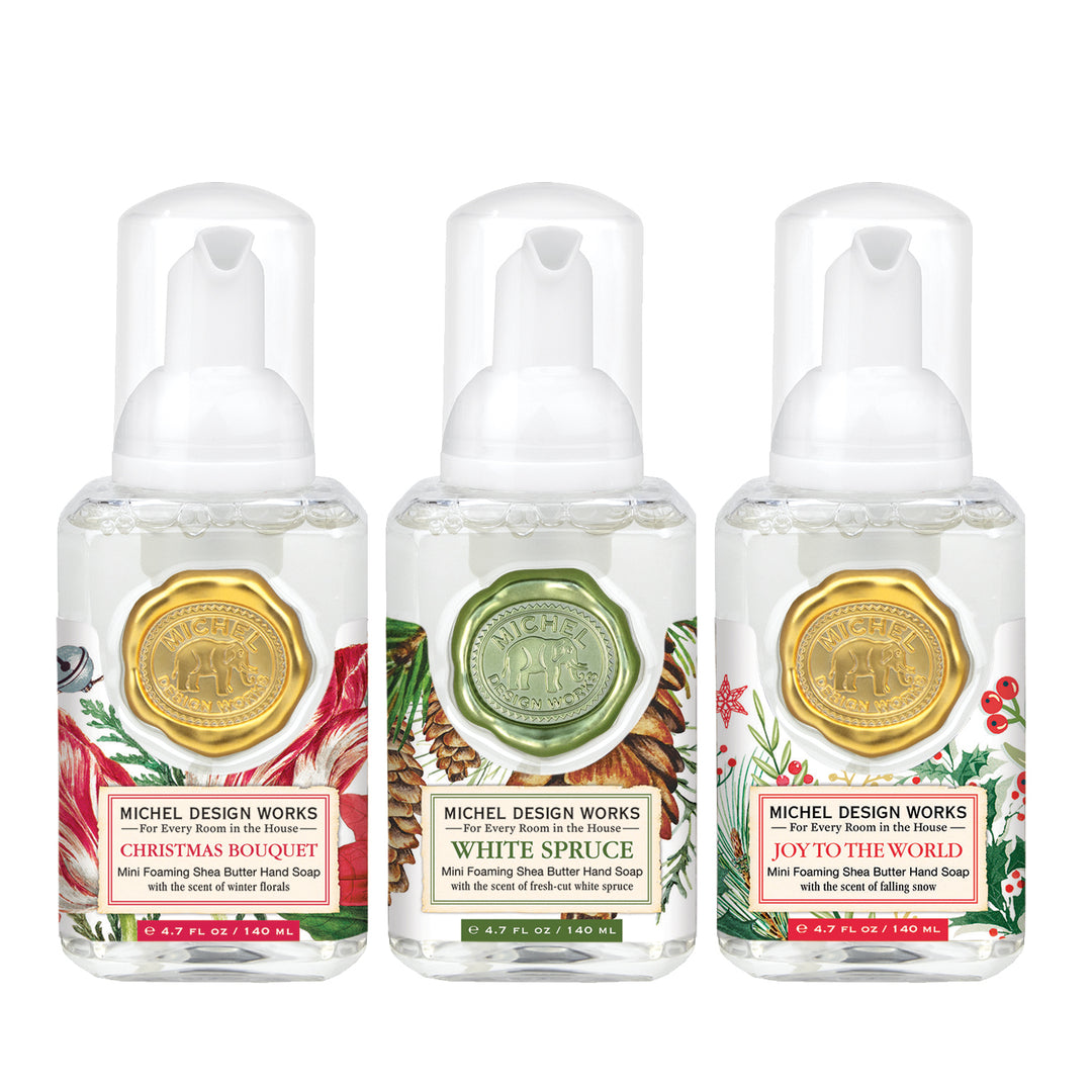 Foaming Hand Soap Mini Set - White Spruce; Christmas Bouquet & Joy to the World