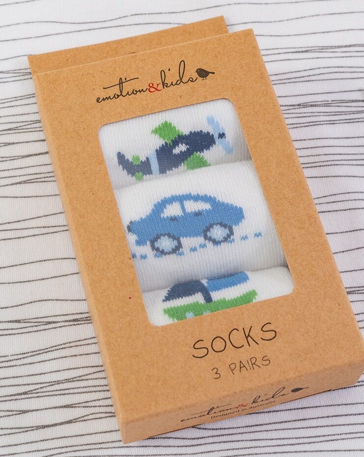 Transport 3 Pack Socks 0-3 months