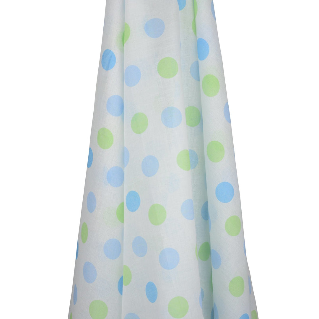 Blue & Green Spot Muslin Wrap