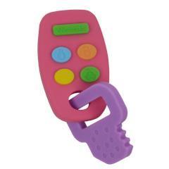 Pink & Purple Key Teething Ring