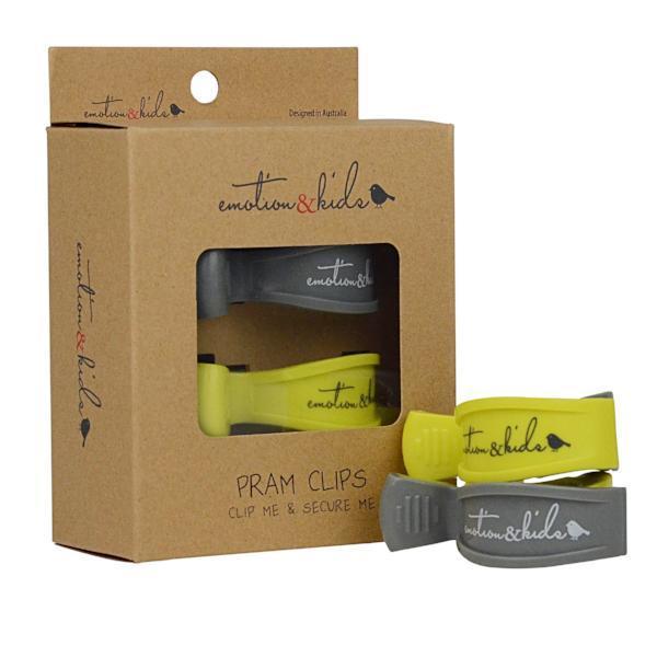 Grey & Sunshine 2 Pack Pram Clips