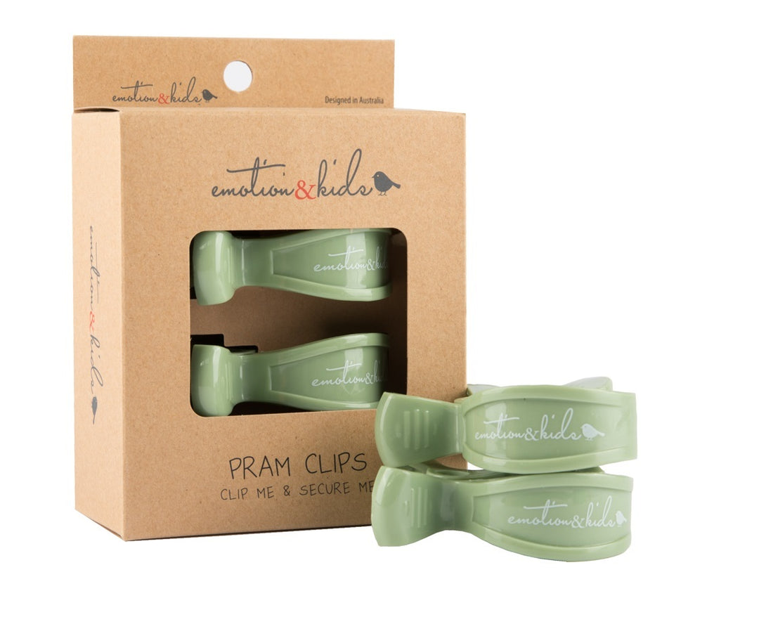 Sage Pair Pram Clips - 2 Pack
