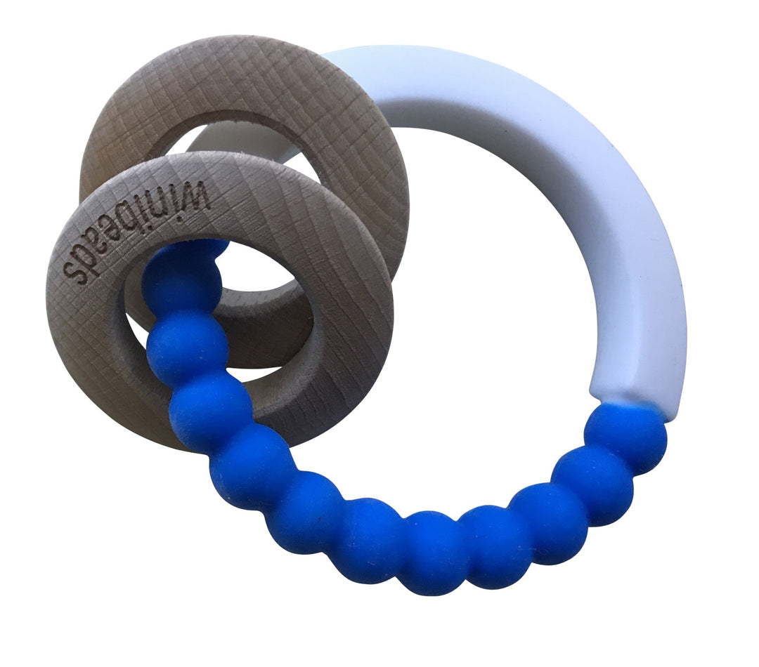 Royal Blue & White Teether