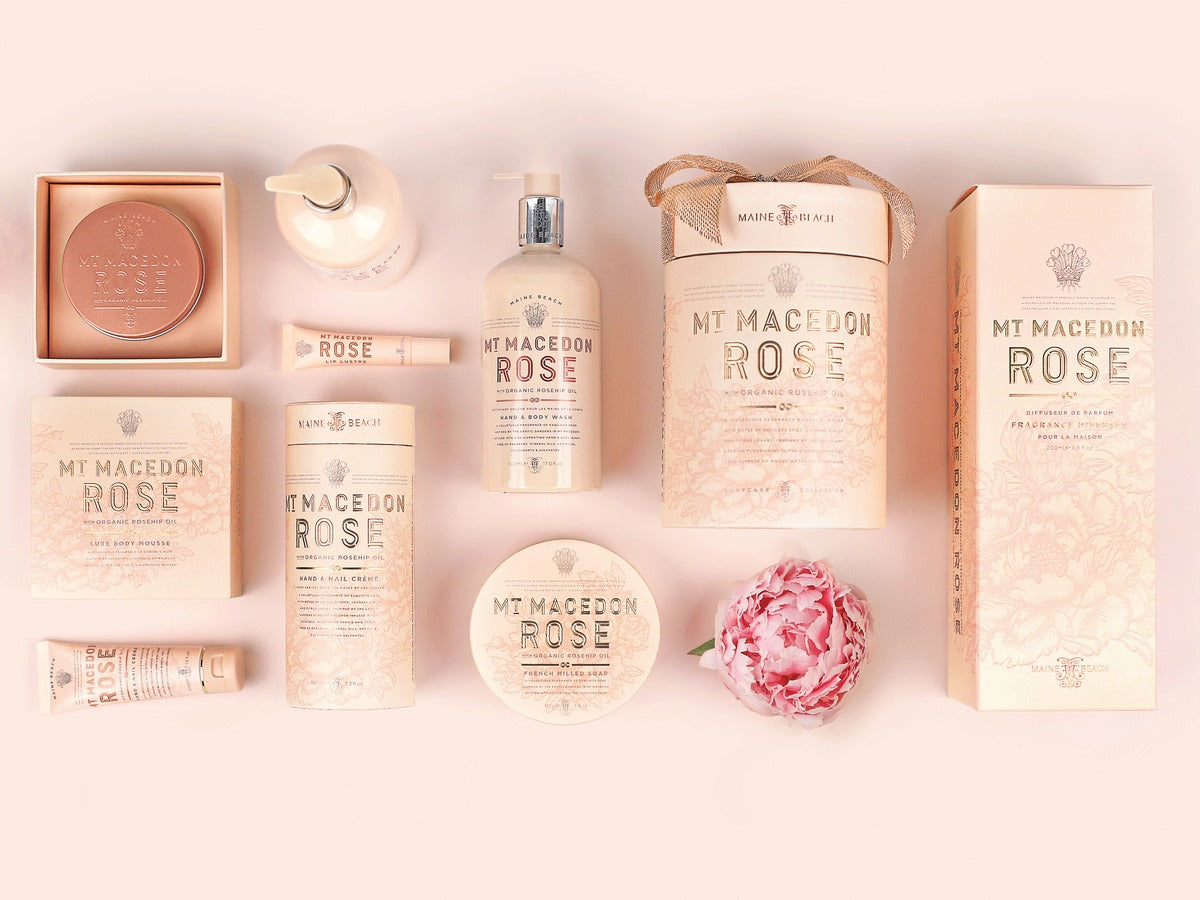 Mt Macedon Rose Body Products by Maine Beach