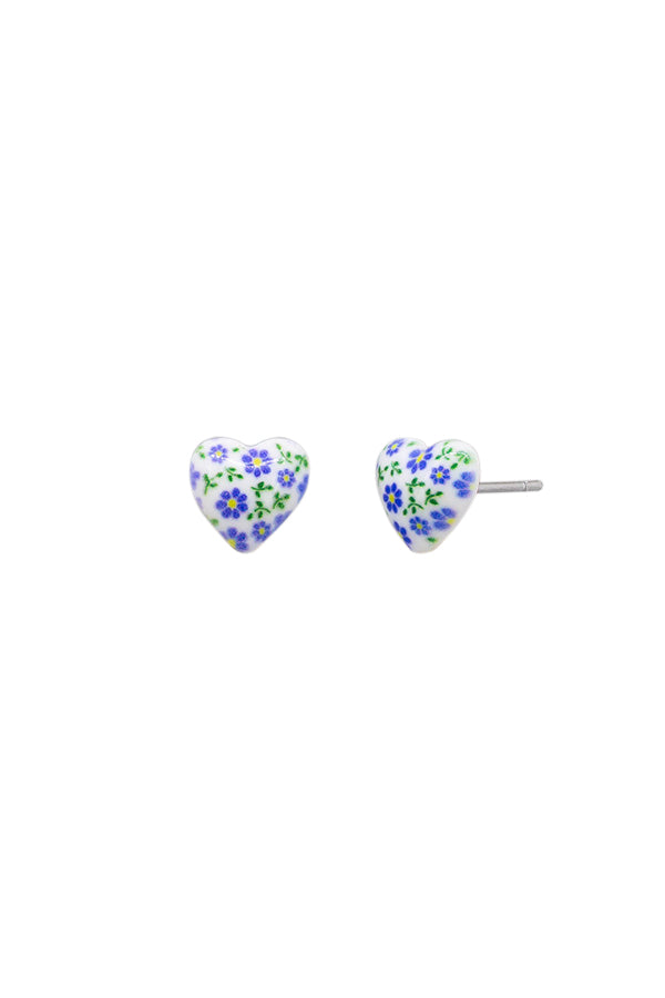 Blue Cora Studs