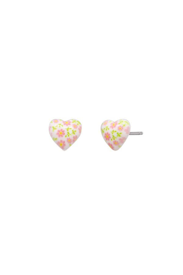 Pink Cora Studs