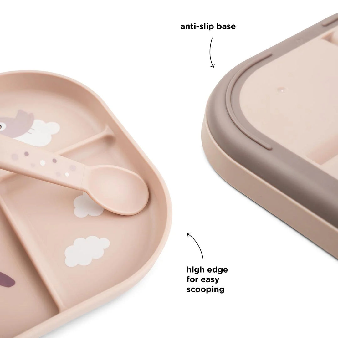 Foodie Compartment Plate Croco Green