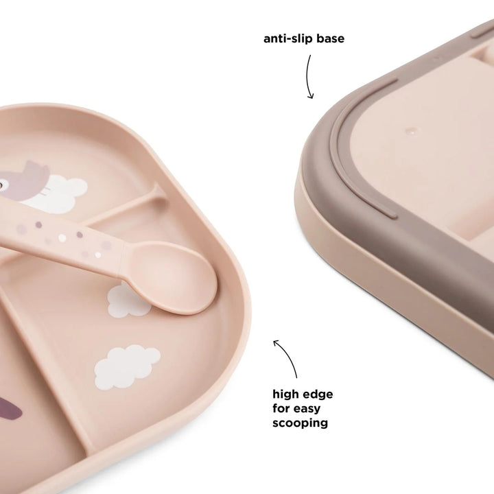 Foodie Compartment Plate Croco Green