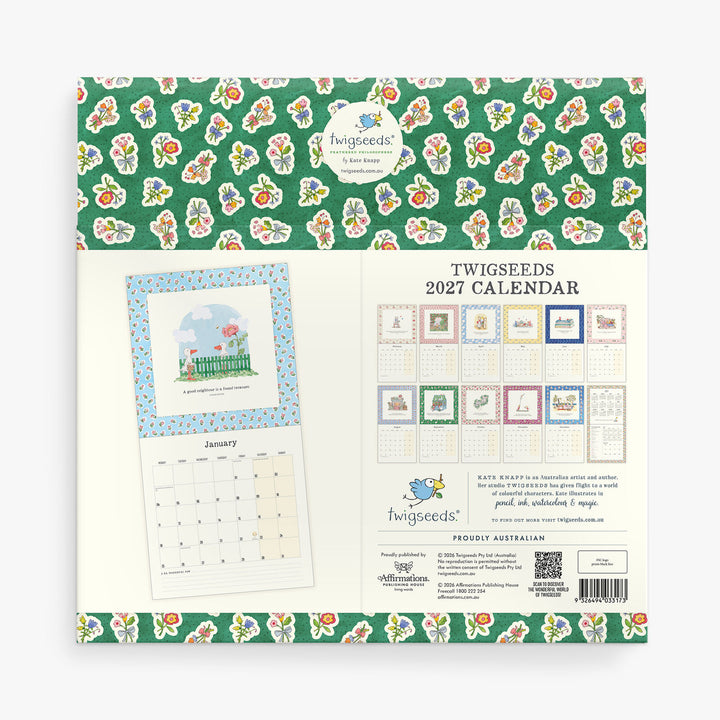 2027 Twigseeds Wall Calendar