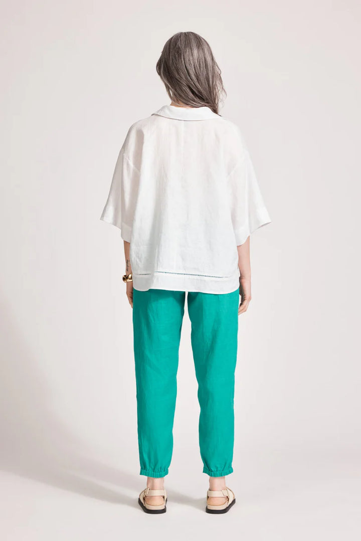 Miramar Collared Top -White