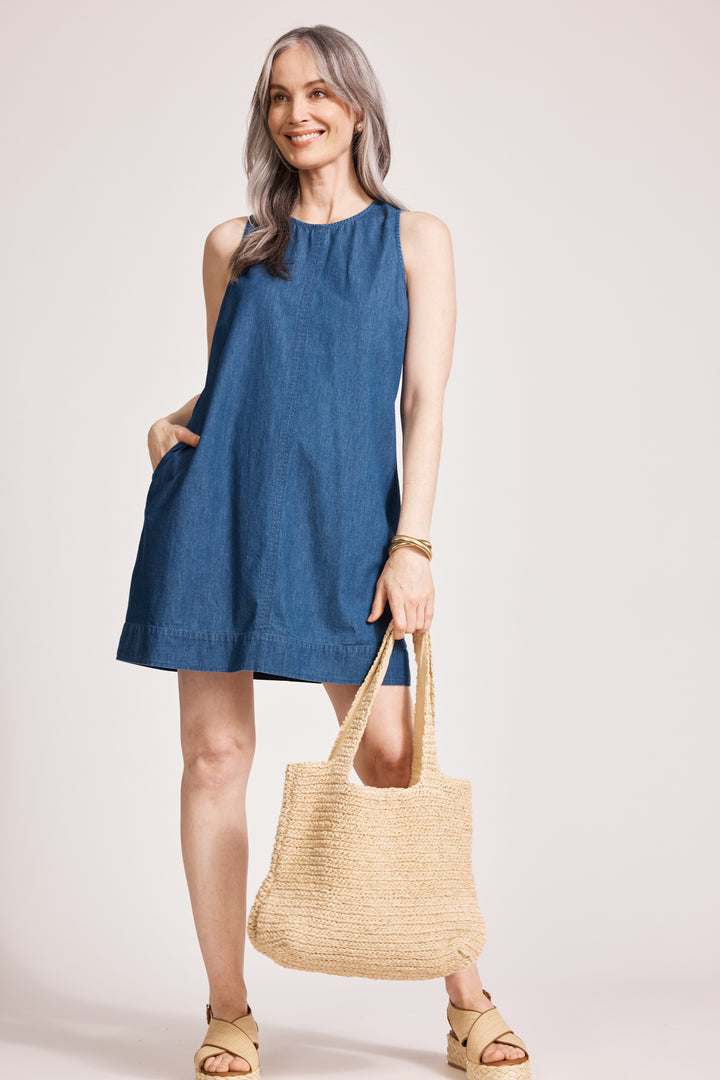 Melenia Denim Tank Dress - Indigo