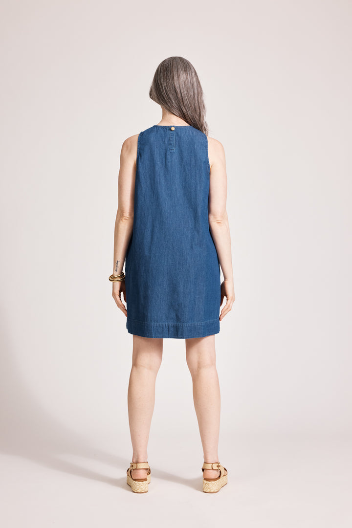 Melenia Denim Tank Dress - Indigo
