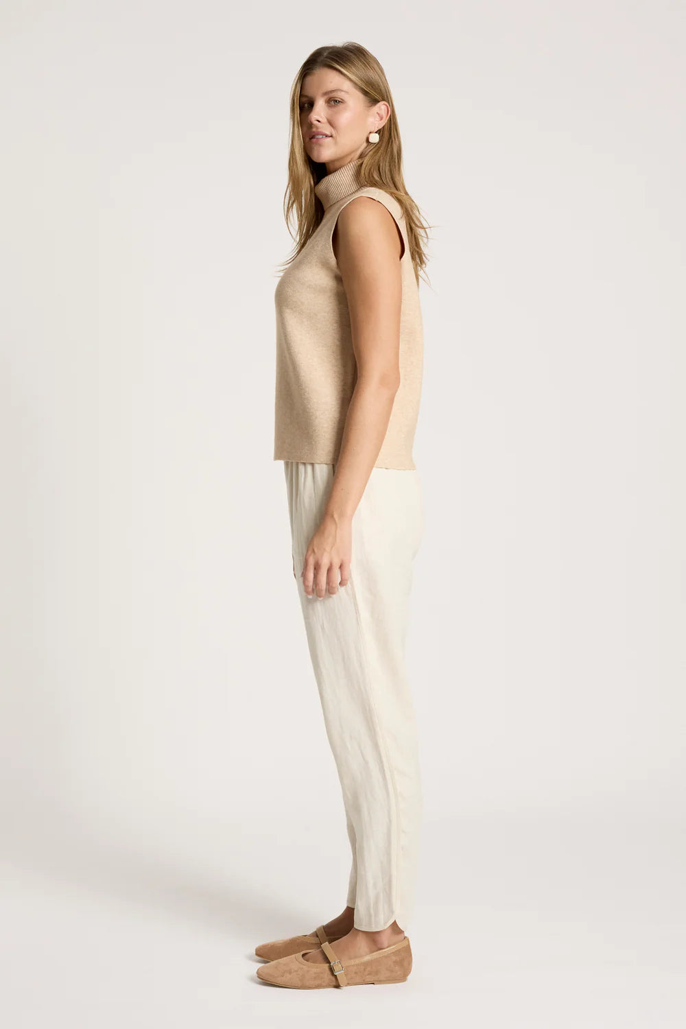 Zala Knit Vest - Bisque