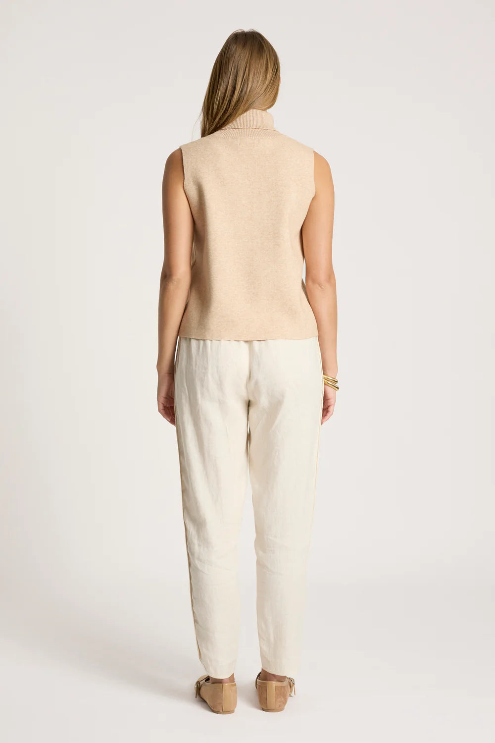 Zala Knit Vest - Bisque