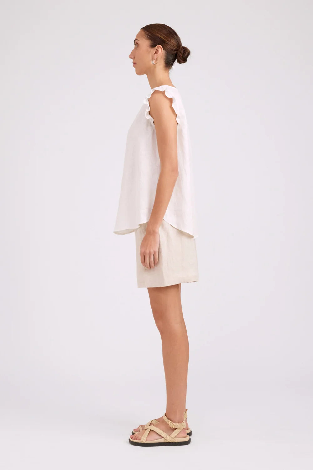 Studio Frill Tank- White