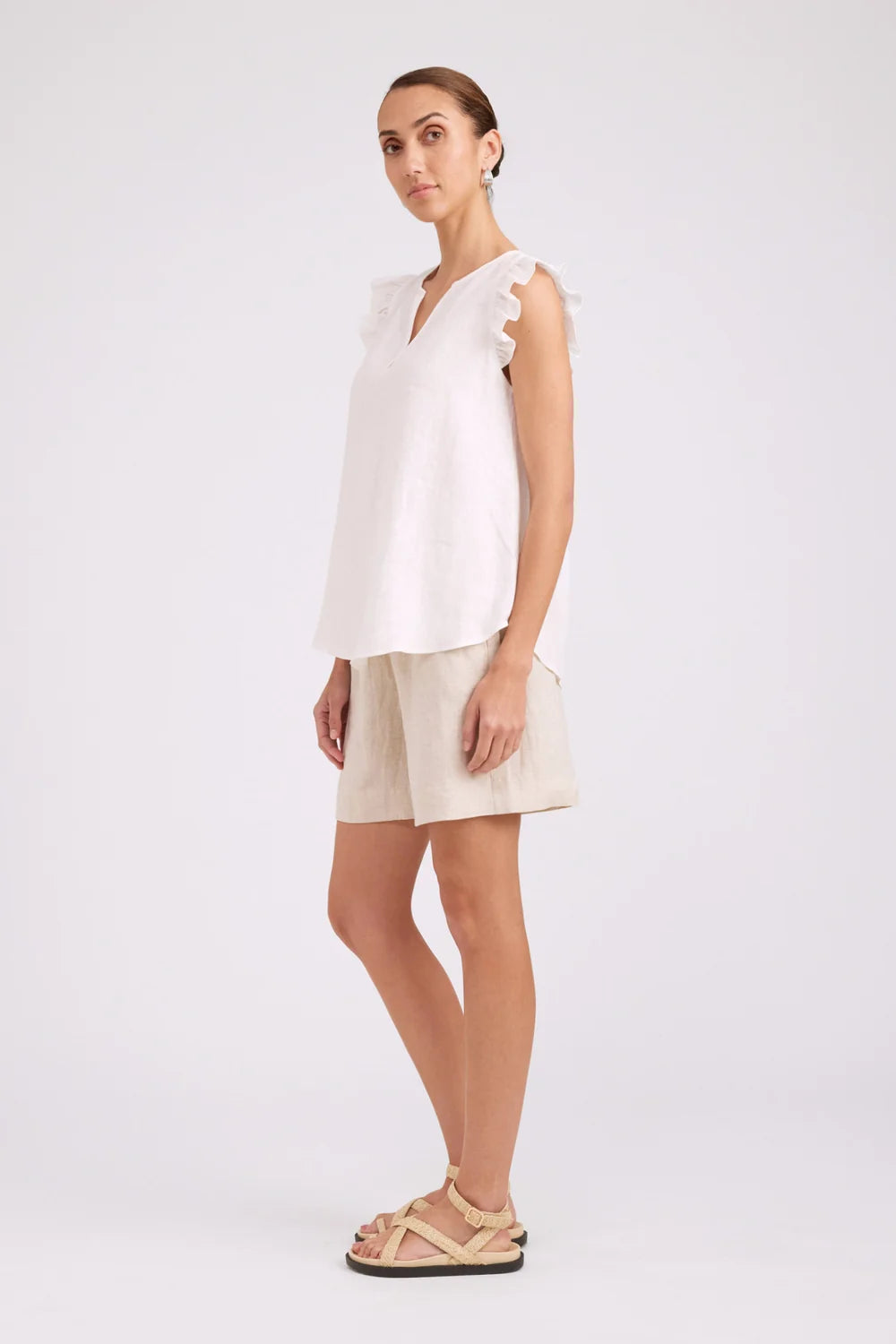 Studio Frill Tank- White