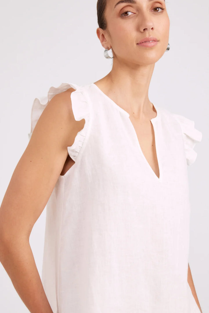 Studio Frill Tank- White