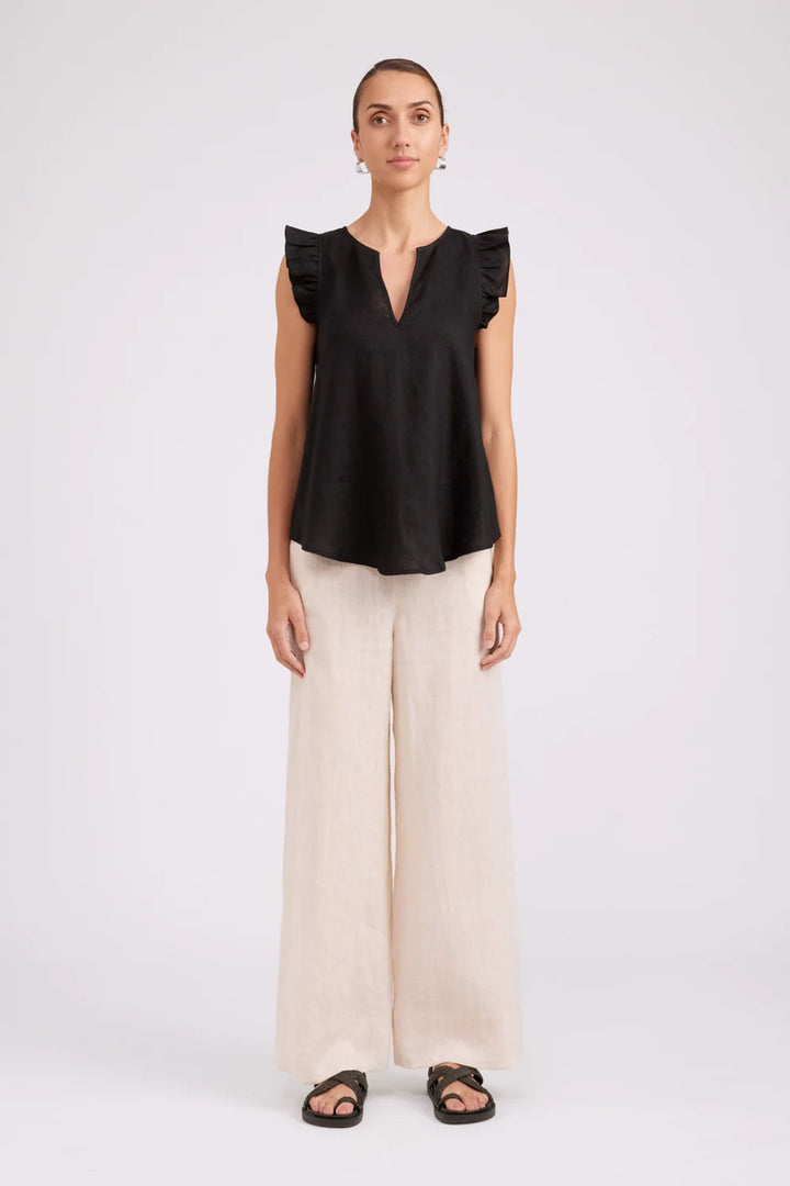 Studio Frill Tank - Black