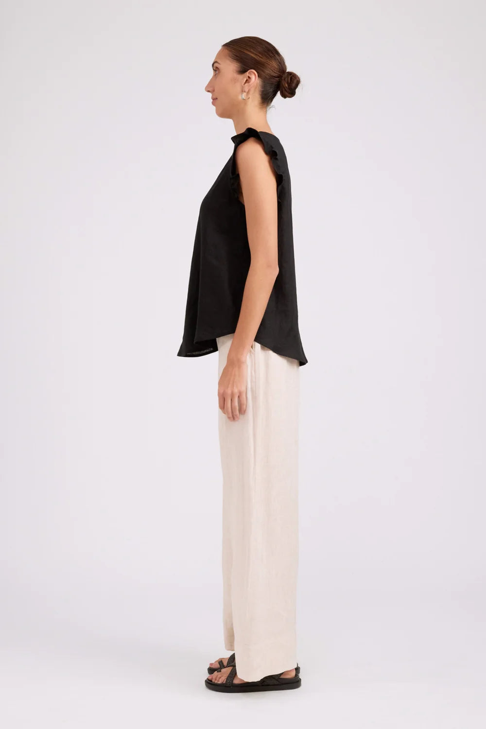 Studio Frill Tank - Black