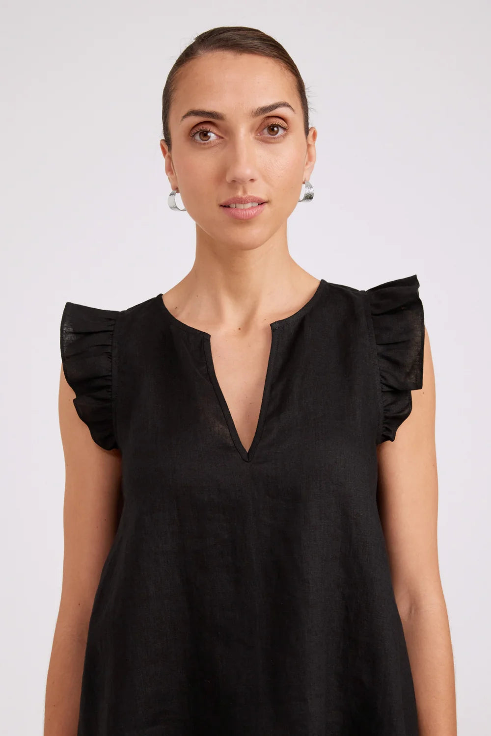 Studio Frill Tank - Black