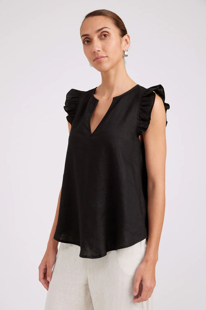 Studio Frill Tank - Black