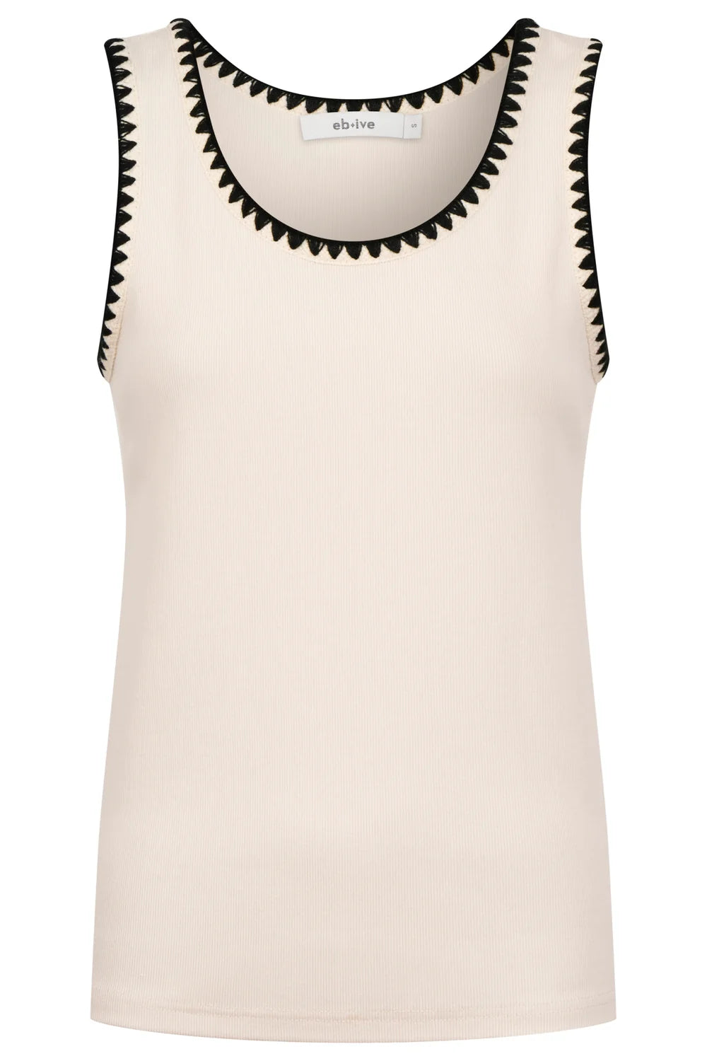 Maris Stitched Tank - Tusk / Black