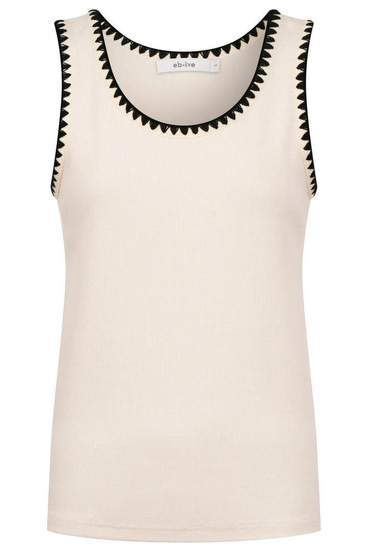 Maris Stitched Tank - Tusk / Black