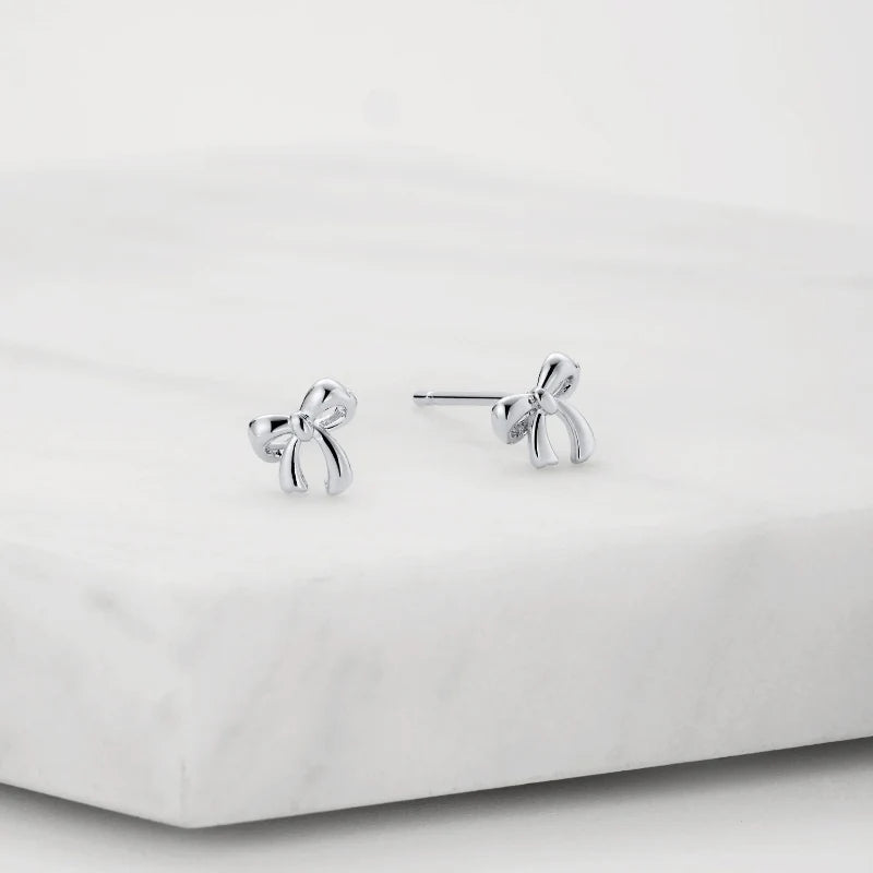 Charlotte Stud Earring - 925 Sterling Silver  - Silver