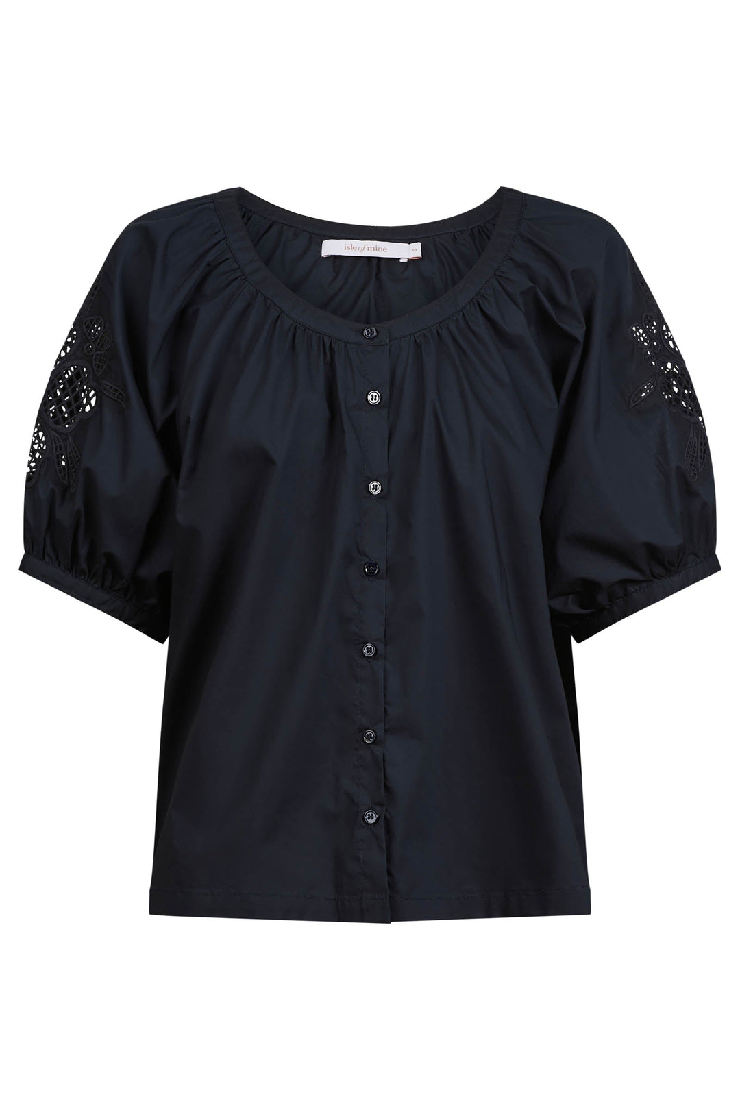 Nilsa Button Top - Navy