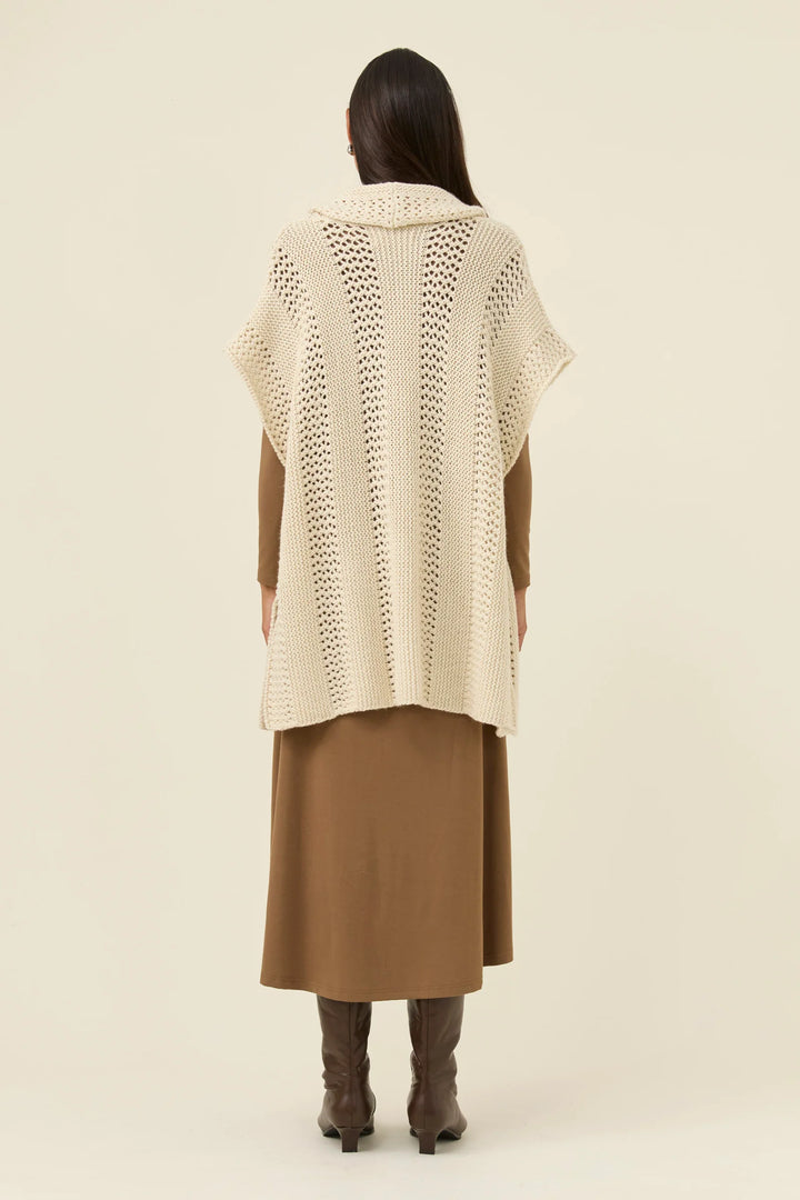 Luna Relaxed Knit Vest - Ivory