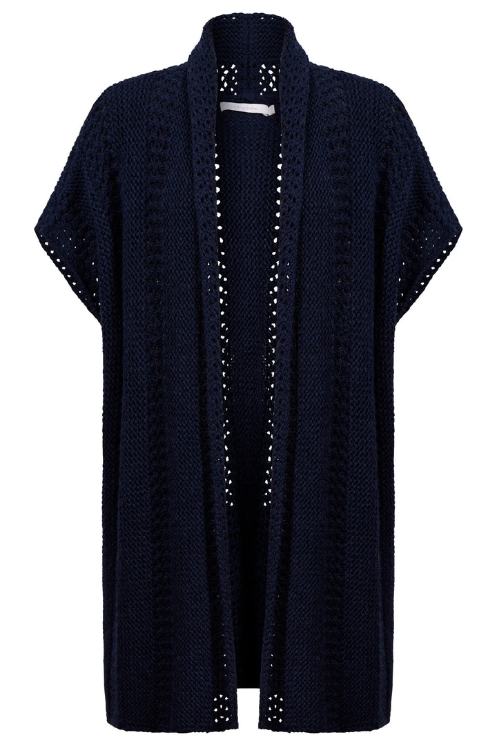 Luna Relaxed Knit Vest - One Size - Navy